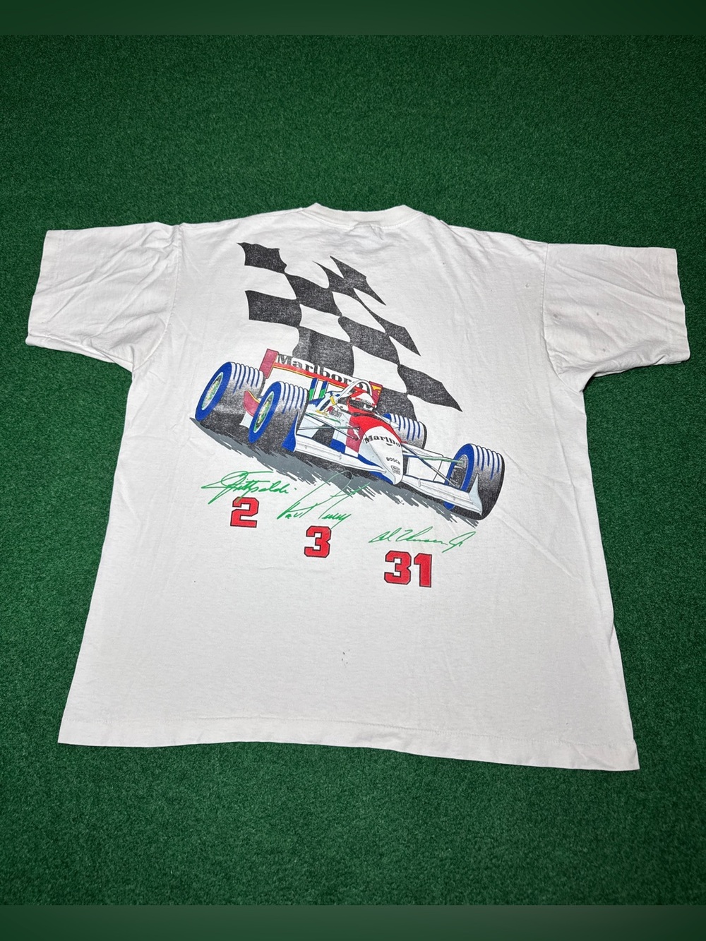 Marlboro F1 Racing Pocket Tee Vintage 90s XL Cigarette Promo T Shirt